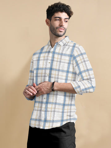 SoftWeave Checked Linen Cotton Shirt