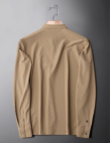 Wrinkle-Resistant Stripe Textured Pique Polo