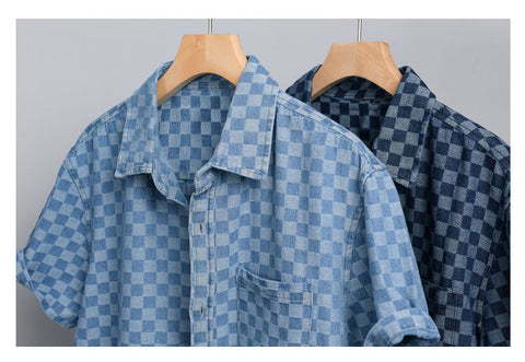 Stylish Checkered Short Sleeve Shirt