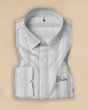 VogueTrail Embroidered Pinstripe Shirt
