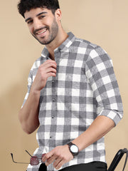 Metro Gingham Elite Cotton-Linen Shirt
