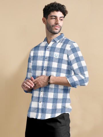 Metro Gingham Elite Cotton-Linen Shirt