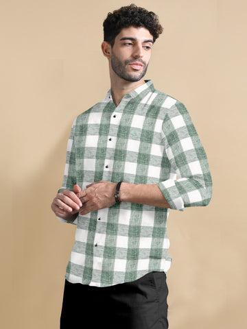Metro Gingham Elite Cotton-Linen Shirt