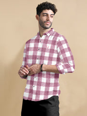Metro Gingham Elite Cotton-Linen Shirt