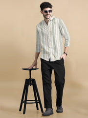 Linear Luxe Cotton-Linen Shirt