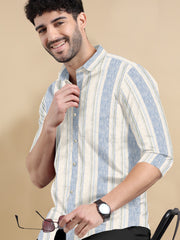 Linear Luxe Cotton-Linen Shirt