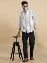 Linear Luxe Cotton-Linen Shirt