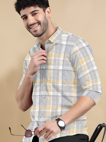 VistaChecks Cotton-Linen Shirt