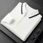 Textured half-zip Polo