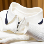 Textured half-zip Polo