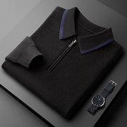 Textured half-zip Polo