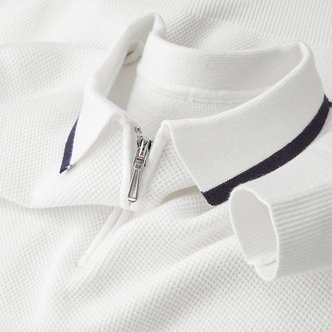 Textured half-zip Polo