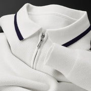 Textured half-zip Polo
