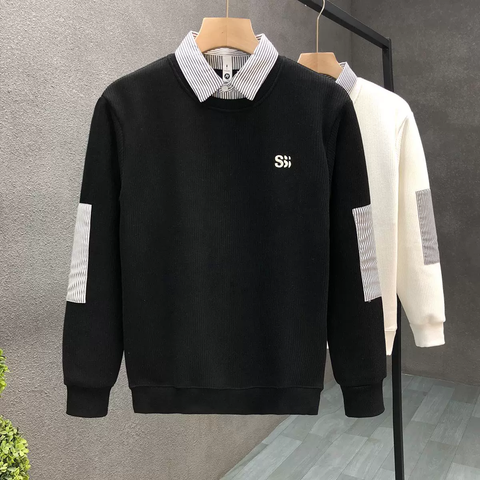 Striped Panel Sweatshirt