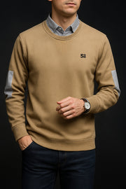 Striped Panel Sweatshirt