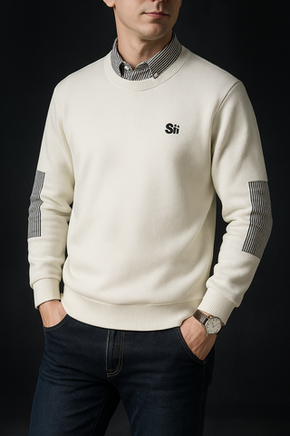 Striped Panel Sweatshirt