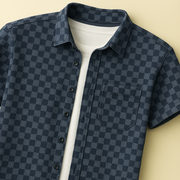 Stylish Checkered Short Sleeve Shirt