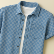 Stylish Checkered Short Sleeve Shirt