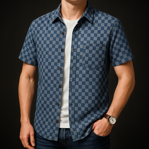 Stylish Checkered Short Sleeve Shirt