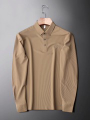 Wrinkle-Resistant Stripe Textured Pique Polo