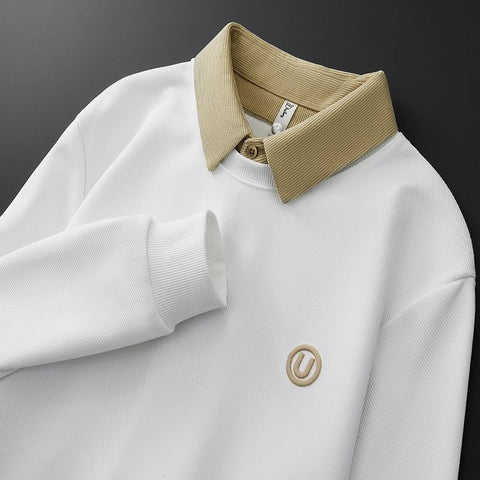 Vintage Crest Knit Sweatshirt