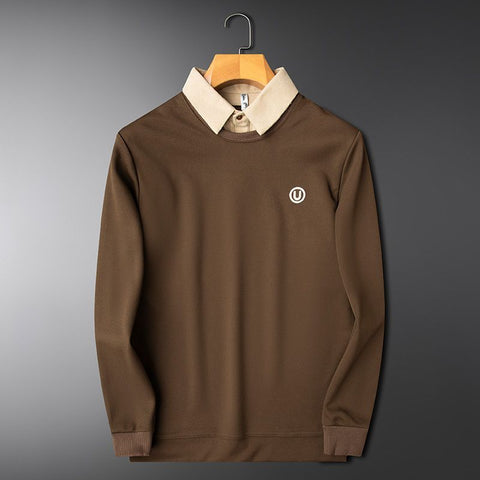 Vintage Crest Knit Sweatshirt