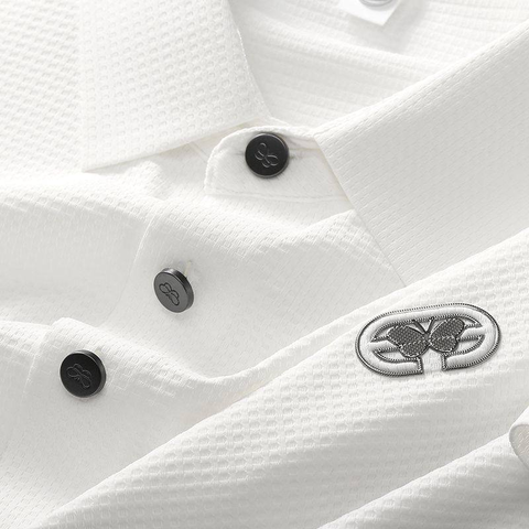 LuxeBreeze Crest Mesh Polo