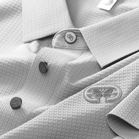 LuxeBreeze Crest Mesh Polo