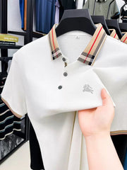 AristoCheck Emblem Collar Polo