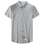 The Silver Grid Textured Half Sleeve Shirt