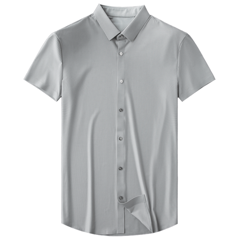 The Silver Grid Textured Half Sleeve Shirt