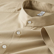 Breeze Textured Weave Mandarin Collar Shirt
