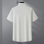 Breeze Textured Weave Mandarin Collar Shirt