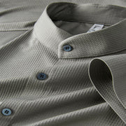 Breeze Textured Weave Mandarin Collar Shirt