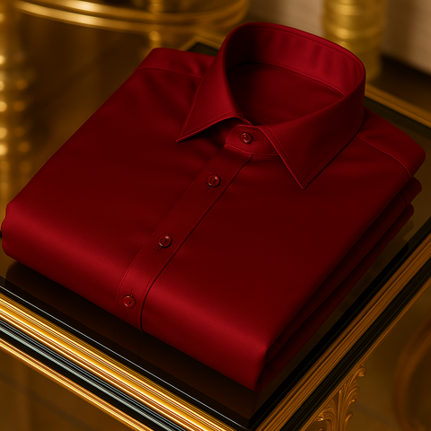 Men's Silk Luxury Business Long Sleeve Shirt